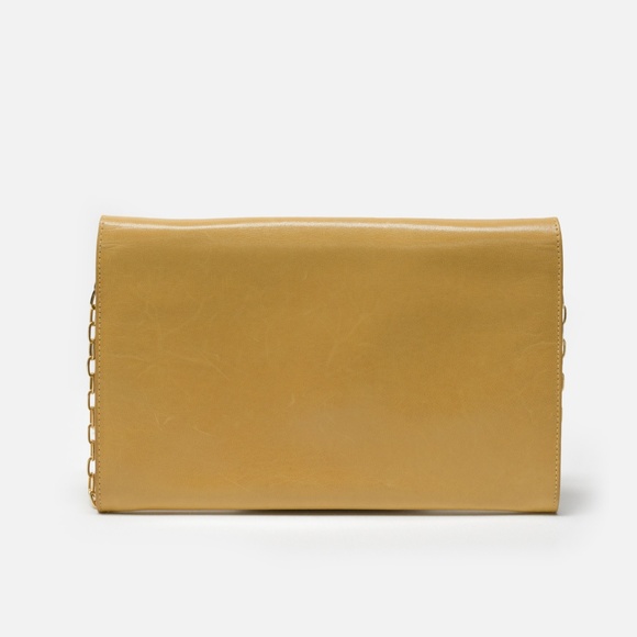 PANCALDI Vintage Leather Envelope Convertible Clutch/Shoulder Bag - Picture 3 of 16